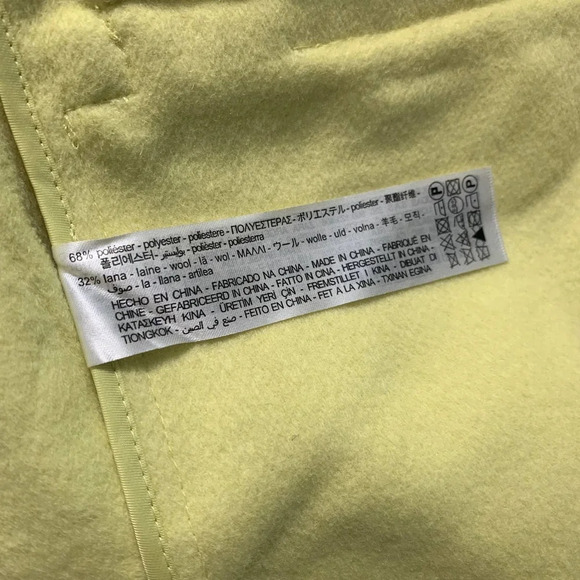 Zara‎ Oversized Wool Blend Coat Jacket in Yellow Blogger Fav Size US Small - Picture 11 of 12